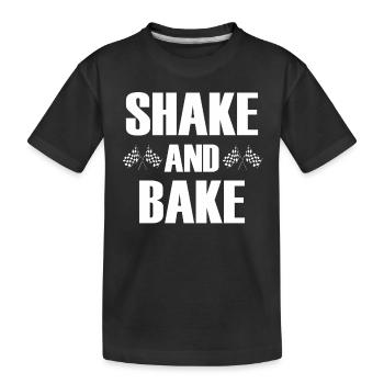 Shake and Bake Rennen - Kinder Premium Bio T-Shirt - Schwarz - Vorne