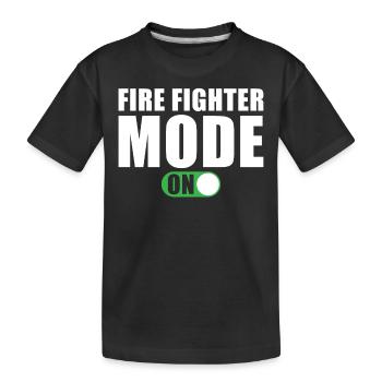 Firefighter Mode On - Kids' Premium Organic T-Shirt - black - Front