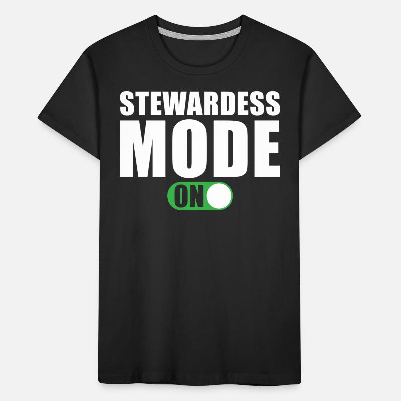 Stewardess Modus Ein Kinder Premium Bio T-Shirt