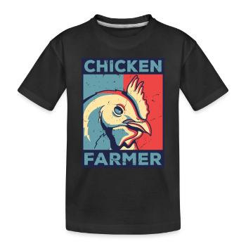 Chicken Farmer Agriculture Agriculteur Farmer Farm - Kinder Premium Bio T-Shirt - Schwarz - Vorne