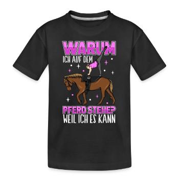 Voltigieren - Kinder Premium Bio T-Shirt - Schwarz - Vorne