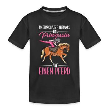Voltigieren - Kinder Premium Bio T-Shirt - Schwarz - Vorne