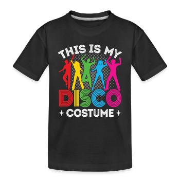 Disco 70er 80er Jahre Disko Party Outfit Discothek - Kinder Premium Bio T-Shirt - Schwarz - Vorne
