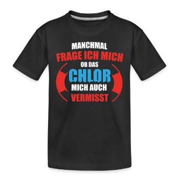 Bademeister Rettungsschwimmer Schwimmmeister - Kinder Premium Bio T-Shirt - Schwarz - Vorne