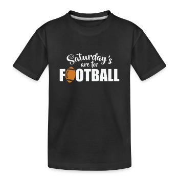 Les samedis sont pour Football Amerika Sport - T-shirt bio Premium Enfant - noir - Devant