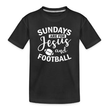 Sundays are for Jesus and Football America - Kids' Premium Organic T-Shirt - black - Front