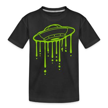 Graffiti Slime Gouttes OVNI - T-shirt bio Premium Enfant - noir - Devant