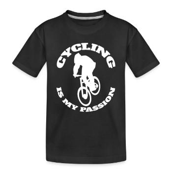 Bicycle Cycling Mountain Bike Cycling Bike Tour - Kids' Premium Organic T-Shirt - black - Front