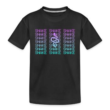 Snake - Kids' Premium Organic T-Shirt - black - Front