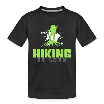 Wander - Kids' Premium Organic T-Shirt - black - Front