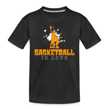Basketball Spruch - Kinder Premium Bio T-Shirt - Schwarz - Vorne