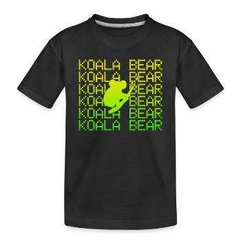 Koala Bear - Kids' Premium Organic T-Shirt - black - Front