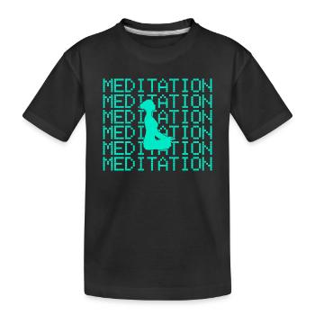 Meditation - Kids' Premium Organic T-Shirt - black - Front