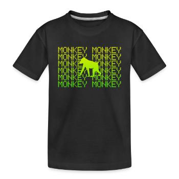 Monkey - Kids' Premium Organic T-Shirt - black - Front
