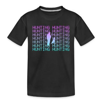 Hunters hunt - Kids' Premium Organic T-Shirt - black - Front