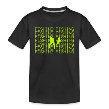 Angeln - Kinder Premium Bio T-Shirt - Schwarz - Vorne