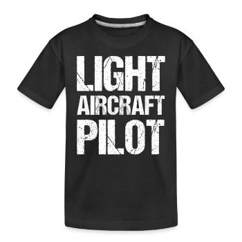 Pilote d’un avion léger Jet Small Aircraft - T-shirt bio Premium Enfant - noir - Devant
