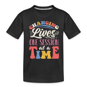 ABA -Therapeut, ABA -Therapie, Therapeut, SPEd - Kinder Premium Bio T-Shirt - Schwarz - Vorne