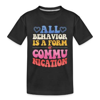 ABA -Therapeut, ABA -Therapie, Therapeut, SPEd - Kinder Premium Bio T-Shirt - Schwarz - Vorne