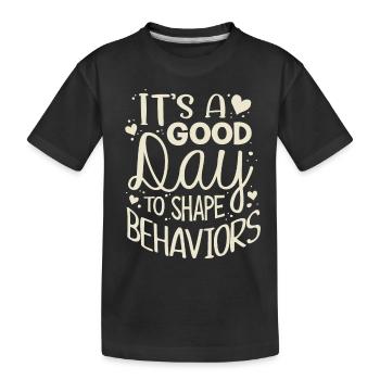 ABA -Therapeut, ABA -Therapie, Therapeut, SPEd - Kinder Premium Bio T-Shirt - Schwarz - Vorne