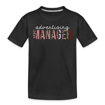 Responsable de la publicité Leopard Print Funny Gift - T-shirt bio Premium Enfant - noir - Devant