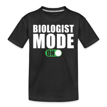 Biologe Modus An - Kinder Premium Bio T-Shirt - Schwarz - Vorne