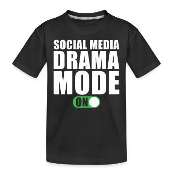 Mode médias sociaux activé - T-shirt bio Premium Enfant - noir - Devant