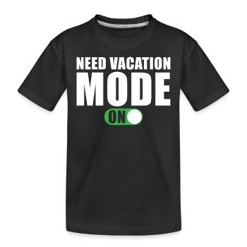 Besoin de mode Vacances Un temps pour les vacances - T-shirt bio Premium Enfant - noir - Devant