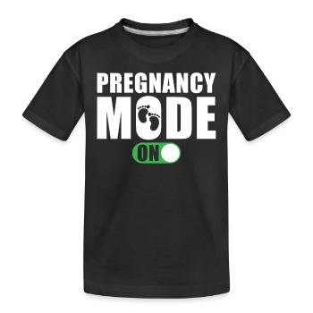 Schwangerschaft Modus Ein - Kinder Premium Bio T-Shirt - Schwarz - Vorne