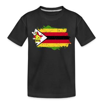 Zimbabwe Flag Grunge Zimbabwe Flag - T-shirt bio Premium Enfant - noir - Devant