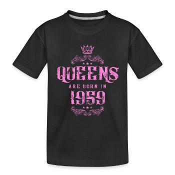 born in 1959 - Kids' Premium Organic T-Shirt - black - Front
