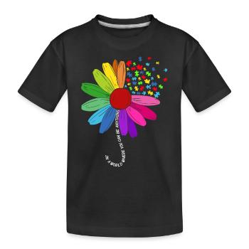 Autism Struggle Education Autistic Autistic Puzzle - Kids' Premium Organic T-Shirt - black - Front