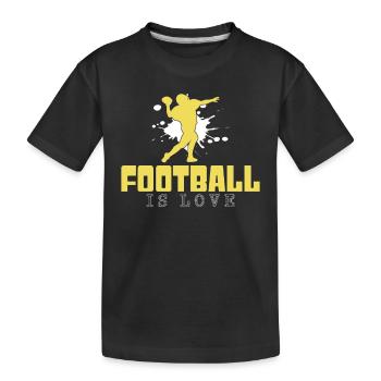 football - Kinder Premium Bio T-Shirt - Schwarz - Vorne