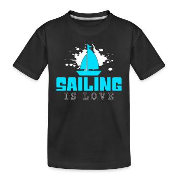 Voile - T-shirt bio Premium Enfant - noir - Devant