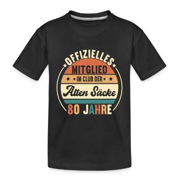 Geburtstag 80 Jahre - Kinder Premium Bio T-Shirt - Schwarz - Vorne