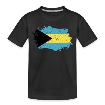 Bahamas Flag Grunge Bahamas Flag - T-shirt bio Premium Enfant - noir - Devant