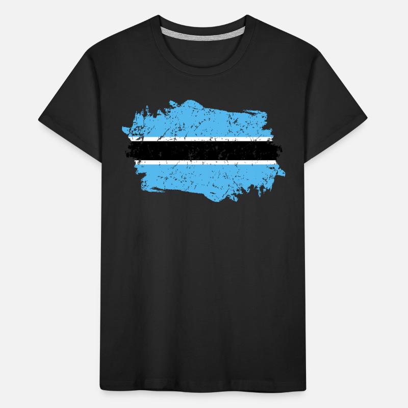 Drapeau du Botswana Grunge Drapeau du Botswana T-shirt bio Premium Enfant