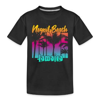 Negril Beach Jamaica - Kinder Premium Bio T-Shirt - Schwarz - Vorne