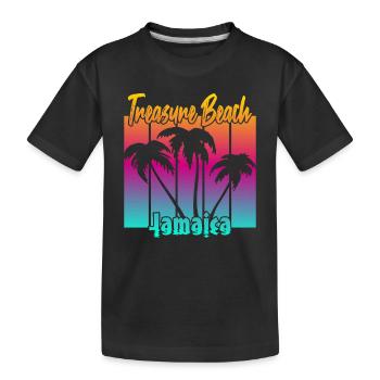 Treasure Beach Jamaica - Kinder Premium Bio T-Shirt - Schwarz - Vorne