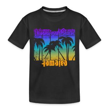 Winnifred Beach Jamaica - Kinder Premium Bio T-Shirt - Schwarz - Vorne
