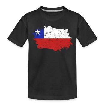 Chili Drapeau Grunge Chili Drapeau - T-shirt bio Premium Enfant - noir - Devant