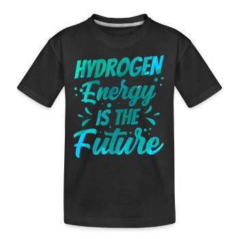 Energy from hydrogen is the future Hydrogen - Kids' Premium Organic T-Shirt - black - Front