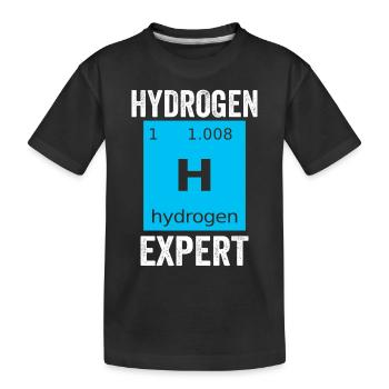Hydrogen Expert Element Energy Hydrogen - Kids' Premium Organic T-Shirt - black - Front