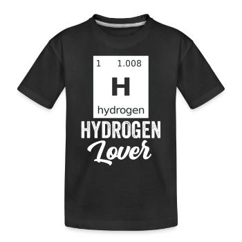 Hydrogen Lover Element Hydrogen Energy - Kids' Premium Organic T-Shirt - black - Front