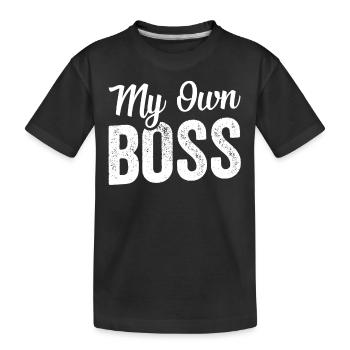 Mon propre patron Freelancer Travailleur indépendant - T-shirt bio Premium Enfant - noir - Devant