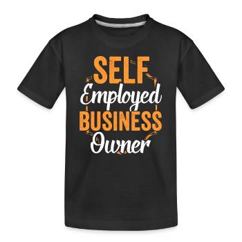 Propriétaire d’entreprise indépendant Travailleur autonome - T-shirt bio Premium Enfant - noir - Devant