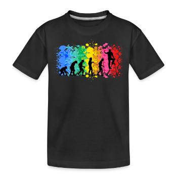 Maler - Kinder Premium Bio T-Shirt - Schwarz - Vorne