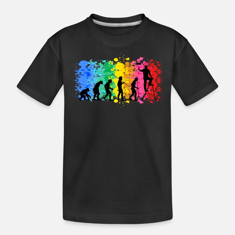 Maler - Kinder Premium Bio T-Shirt - Schwarz