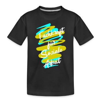 Soziale Arbeit - Kinder Premium Bio T-Shirt - Schwarz - Vorne