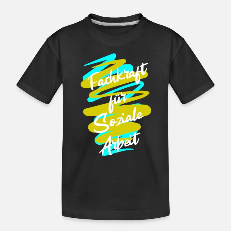 Soziale Arbeit - Kinder Premium Bio T-Shirt - Schwarz